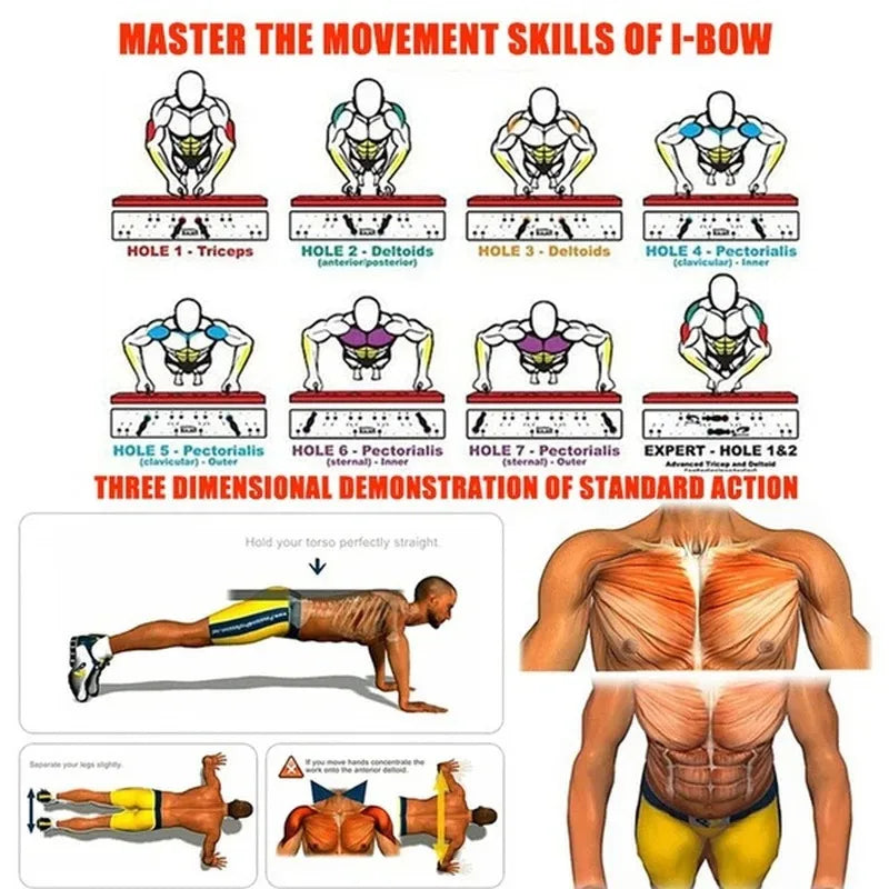 SuppleMate Foldable Push-up Board Set